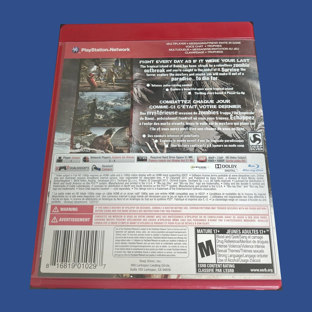 Dead Island — Game of the Year Edition — dos du boîtier