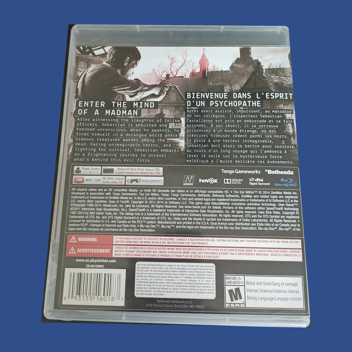 The Evil Within — dos du boîtier